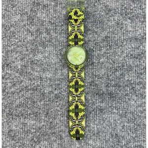 SWATCH Watch Butterfly 1997 Vintage Green Leaf Jungle Unisex PMG 102 UNTESTED